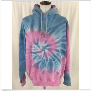 Exist Hoodie Sweatshirt M/L Tie Dye Pink Blue